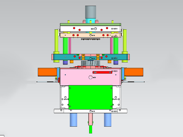 转盘式环氧树脂注塑模具安装以及开模示意图